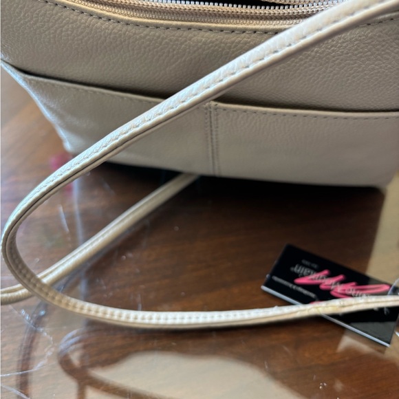 Stone Mountain Accessories Gray Crossbody Bag with Textured Leather - Picture 3 of 5